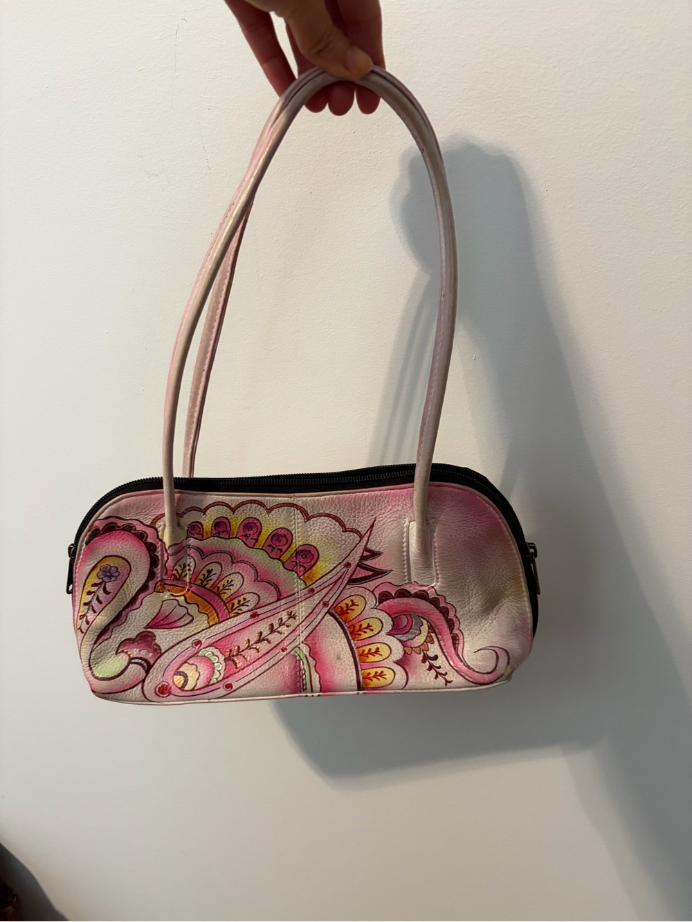 Vintage Y2K Pink Paisley Shoulder Bag